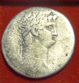 Ancient Roman Nero Provincial Antioch Silver Tetradrachm Ar25 photo