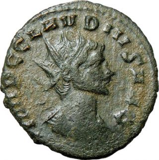 Claudius Ii Ae Antoninianus Fides Authentic Roman Coin Rare photo