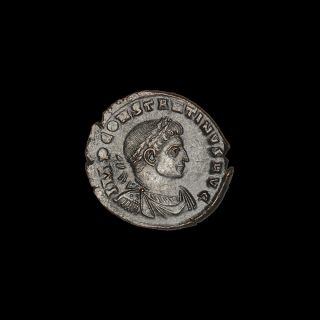 Ancient Roman Bronze Follis Coin Of Emperor Constantine The Great - 307 Ad photo