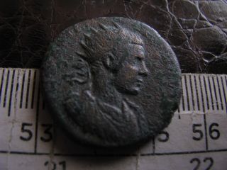 Unusual Large Ancient Roman Coin,  Unresearched,  Has Some Good Detail photo