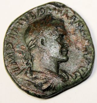 Philip I.  Ad 244 - 249.  Æ Sestertius (31mm,  15.  2 Gm).  Rome,  1st Officina photo