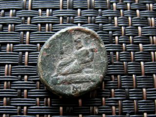 Ancient Greek Bronze Coin Of Odessos Colony Miletus Thrace 270 Bc With Great God photo