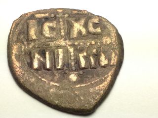 Ancient Byzantine Giant Coin.  Michael Iv.  Facing Christ.  Ca.  1034 - 1041ad.  Chk.  Pics photo