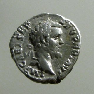 Septimius Severus Silver Denarius_virtus Holding Victory & Reversed Spear photo