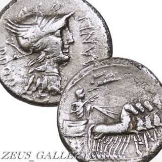 Sulla Truimphal Chariot 4 Horse Military Torquatus Roman Silver Denarius Z photo