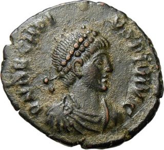 Arcadius Ae3 Cyzicus Circa 395 - 401 Ad,  Emperor Victory Rare Roman Coin photo