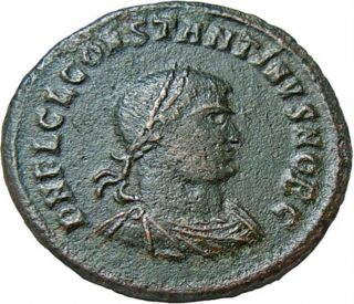 Constantine Ii Jupiter Scepter & Victory On Globe Authentic Roman Coin Rare photo