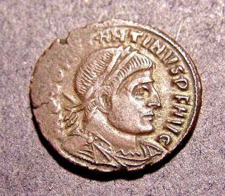 Constantine I The Great,  Winter Solstice,  Sun Worship In 316 Ad Rome,  Roman Coin photo