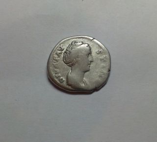 Antique Coin Silver Faustina Senior Roman Denarius 138 - 141 A.  D 0796 photo