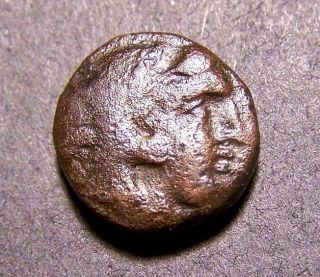 Ancient Coin,  Hercules & Fish Hook 4th Cent.  Bc,  Greek Or Persian? photo