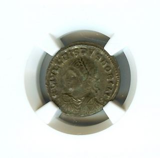 Crispus 316 - 326 A.  D.  Ae3 - Issued As Caesar - Ngc Xf photo