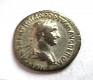 100 A.  D British Found Emperor Trajan Roman Period Imperial Silver Denarius Coin photo