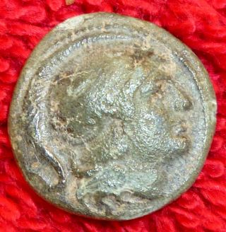 Greek Bronze - Lysimachus 4th Century Bc (992) photo
