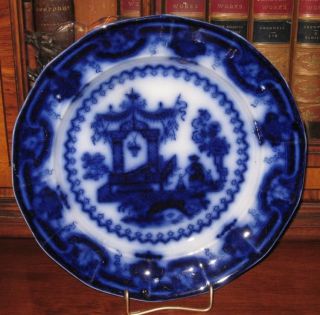 An 1845 T.  J.  & J.  Mayer Flow Blue Oregon Plate photo