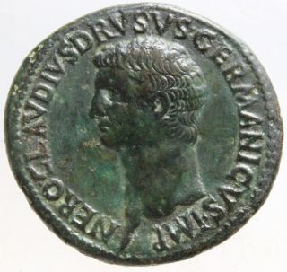 L6 Nero Claudius Drusus 38 - 9 V.  Chr Ancient Setertius 24.  4g Restoration,  Repatina photo