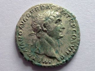 Rare Roman Silver Denarius Of Emperor Trajan photo