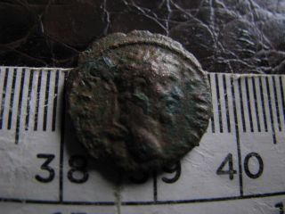 Unusual Little Ancient Roman Coin,  Unresearched,  Has Some Good Detail (c) photo