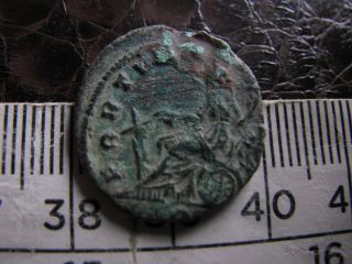 Ancient Roman Coin,  Aurelian,  Fortuna Seated Rev,  Has Some Good Detail photo