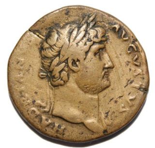 Hadrian Ad 117 - 138 Roman Brass Sestertius photo