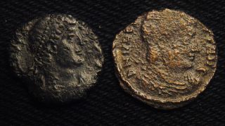 Roman Imperial 2 Ae ' S Emperor Valentinian I Ad 364 - 375 photo