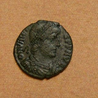 Ae 3 Of Valens/victory Reverse/ 364 - 378ad photo