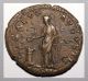 Hadrian - As,  Rev.  Salus Feeding Snake Roman Imperial Copper 96 - 135ad Coins: Ancient photo 1