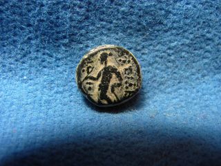 Seleukid Kingdom.  Antiochos Iii 223 - 187 Bc.  Ae 11mm.  With Apollo Ancient Coin. photo