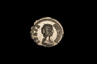 Ancient Roman Silver Denarius Coin Of Empress Julia Domna - 193 Ad photo