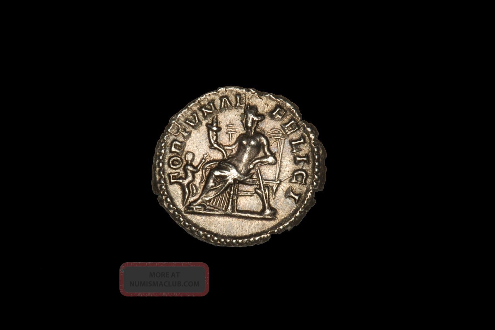 Ancient Roman Silver Denarius Coin Of Empress Julia Domna - 193 Ad