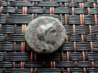 Ancient Greek Bronze Coin Unknown Tripod Very Interesting / 13mm photo