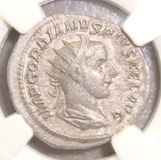 238 - 244 Ad Gordian Iii Ancient Roman Silver Double - Denarius Ngc Xf 3/5 4/5 photo