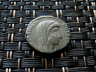 Divus Constantine The Great 345 - 345 Ad Follis Ancient Roman Coin photo