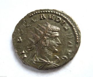 268 A.  D Gallic Empire Claudius Ii Gothicus Roman Period Silver Antoninus Coin.  Vf photo