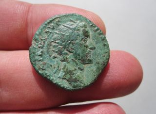 Ancient Roman Coin Of Antoninus Pius 138 - 161 Ad.  - Bronze Dupondius photo