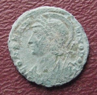 Authentic Ancient Roman Coin Constantine Commemorative? Uncleaned Coin 12716 photo