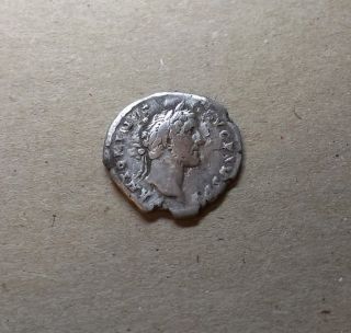 Antique Coin Silver Antoninus Pius Roman Denarius Ad 138 - 161 0804 photo