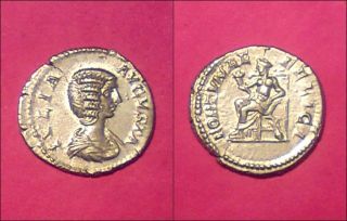 Roman Coin Of Julia Domna - Silver Denarius photo