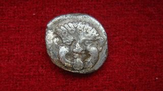 Neapolis Macedonia Silver Hemidrachm 424 - 350 Bc Gorgoneion / Head photo