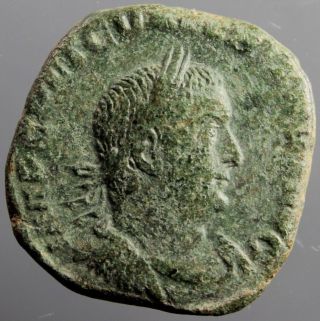 Valerianus I,  Ae Sestertius,  Concordia,  Roman Imperial,  Rome,  253 - 254 A.  D. photo