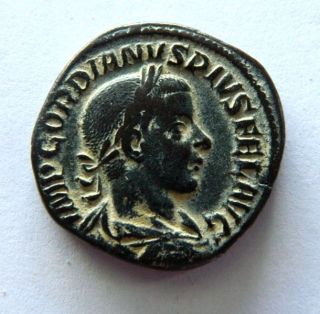 Ancient Roman Gordian Iii Bronze Sesterius.  238 - 244 Ce - Large 30mm photo