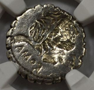 Roman Republic L.  Memmius Galeria Silver Brockage Denarius (106 Bc) - Ngc Xf 5/3 photo