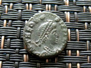 Theodosius I 379 - 395 Ad Ae4 Vot In Wreath Ancient Roman Coin photo