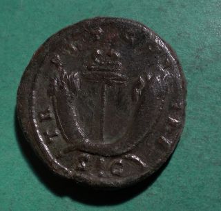 Tater Roman Imperial Ae As Of Antoninus Pius Crossed Cornucopiae & Caduceus photo