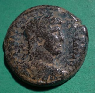 Tater Roman Provincial Ae33 Drachm Of Hadrian Nilus Seated Alexandria Egypt photo