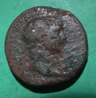 Tater Roman Imperial Ae Sestertius Coin Of Trajan Trajan With Thunderbolt photo