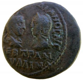 Anchialos - Gordian Iii And Tranquillina Colonial Bronze Coin 11.  40g/27mm M - 242 photo