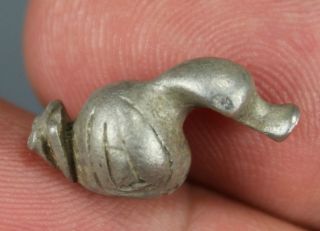 Stunning Duck,  Silver,  Protection Amulet,  Charm,  Roman,  1.  - 2.  Century A.  D. photo