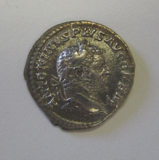 Denarius Caracalla Emperor Of Rome Ancient Silver Coin A.  D.  211 - 217 photo