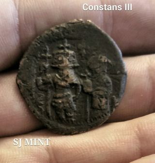 Constans Iii Basileus 641 - 668 Ad - Byzantine Empire - Very Rare photo