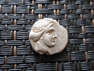 Ancient Greek Coin - Greek City Histiaia In Euboia - Silver Ar Triobol 300 - 200 Bc photo